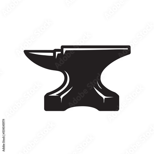 Anvil traditional icon vector silhouette