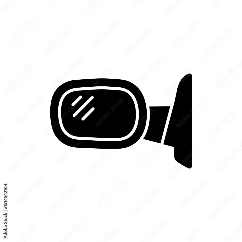 Fototapeta premium Side Mirror with Reflection Mark Vehicle Rearview Safety Accessory