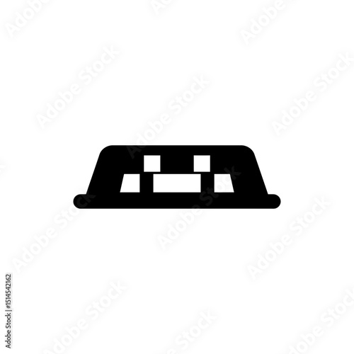 Taxi top light alone icon symbolizing available cab for hire