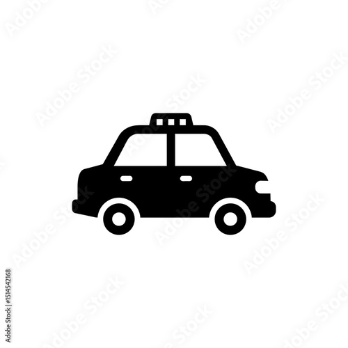 Taxi with meter on dash showing fare calculation and service