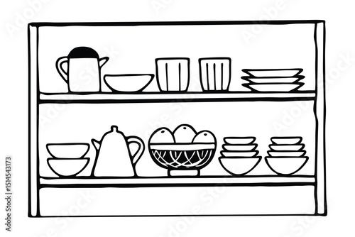dinner set line art icon 