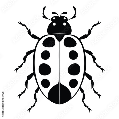 Ladybug minimal silhouette design