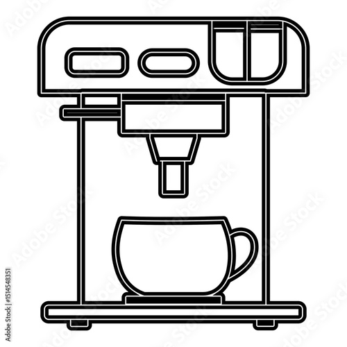 Coffee Maker Machines Outline Icons