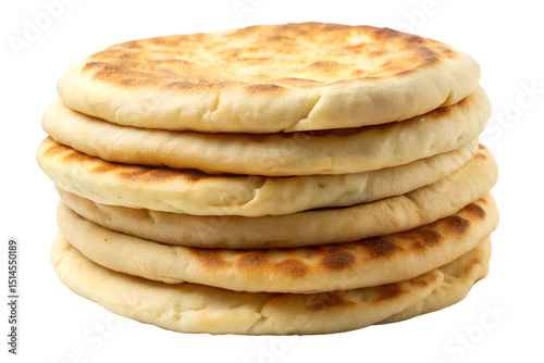 Stack of Delicious Homemade Flatbreads Perfect for Dipping or Sandwiches