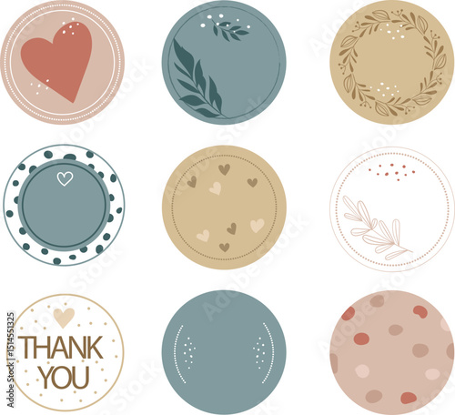 thank you, sticker label tag, for product vector format