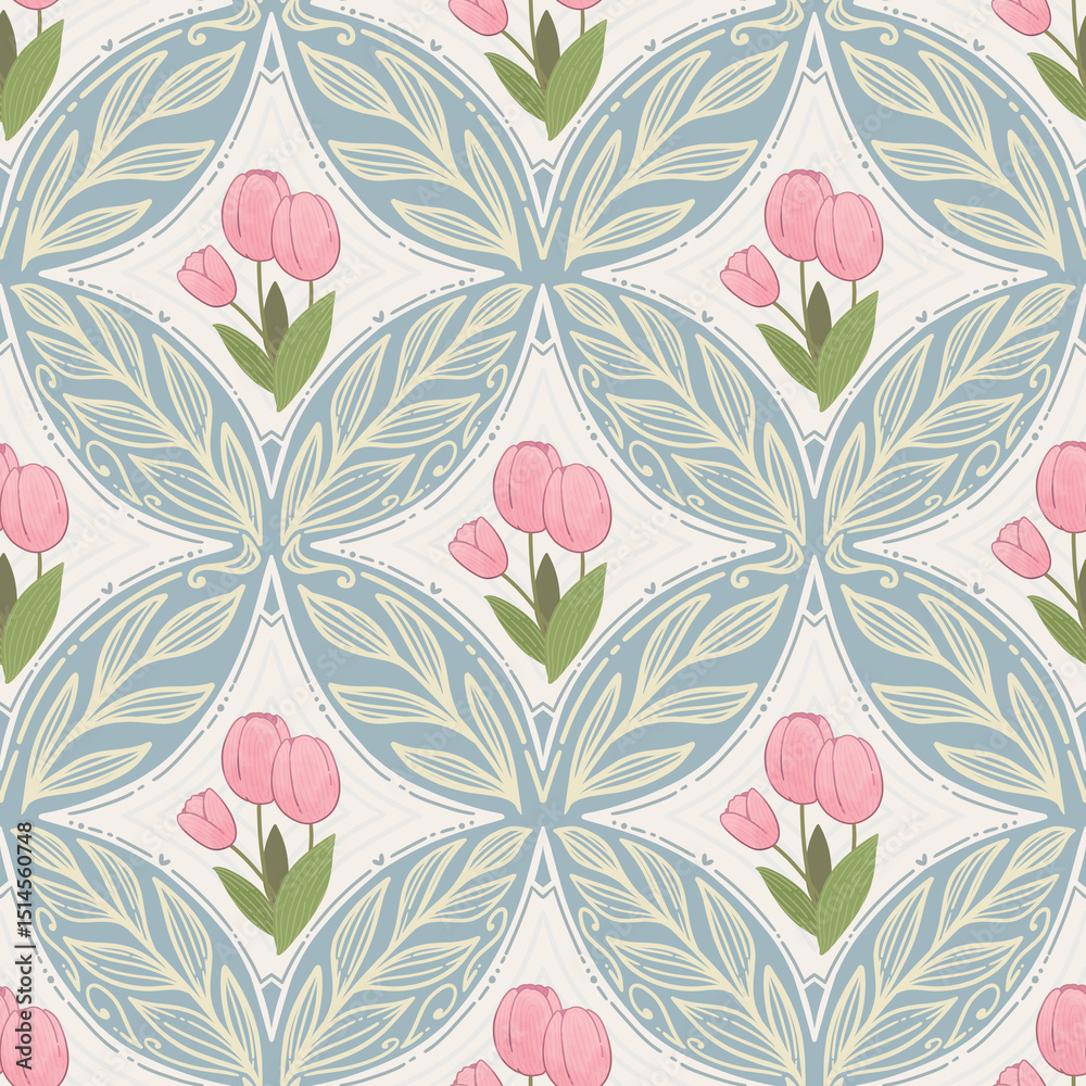 Floral pattern, seamless floral background, perfect for fabric and wall decoration. Floral pattern, seamless floral background, perfect for fabric and wall decoration.