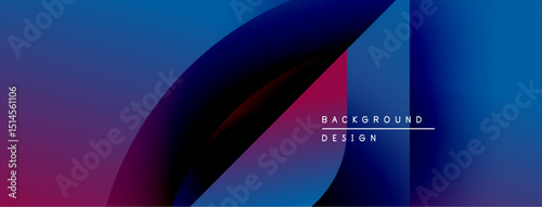Abstract gradient background. Vivid purple, blue hues blend smoothly. Modern design elements create dynamic visual impact. Text reads background design.