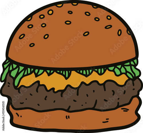 burger and pizza illustration