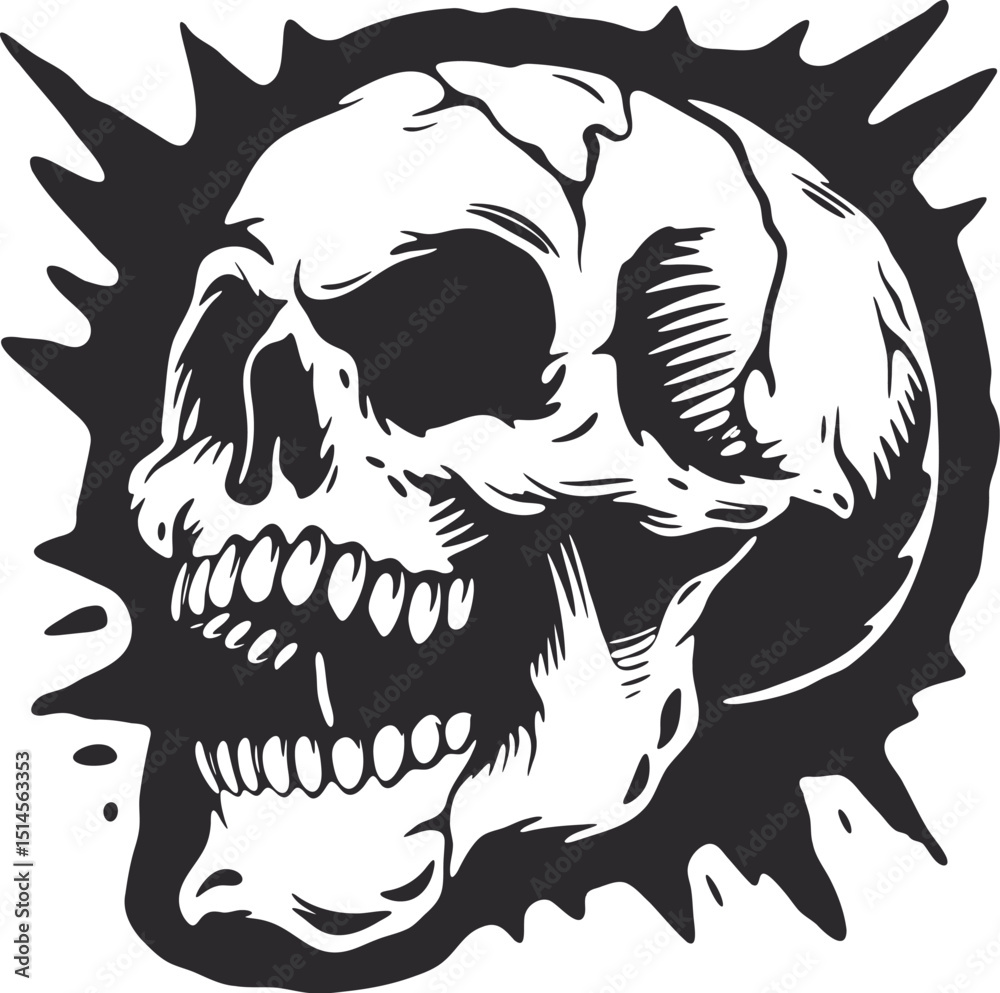 Fototapeta premium skull vector illustration