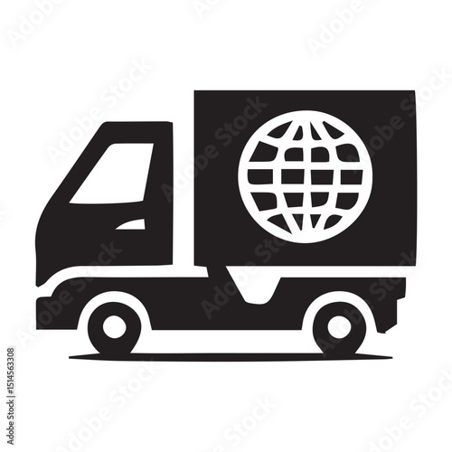 truck icon on a white background