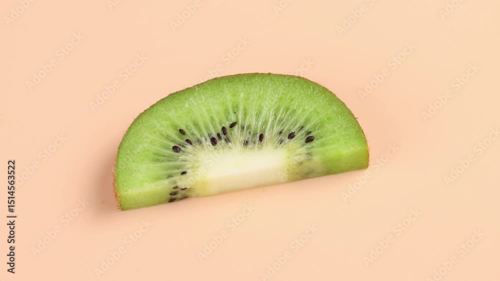 Fresh kiwi on empty space	