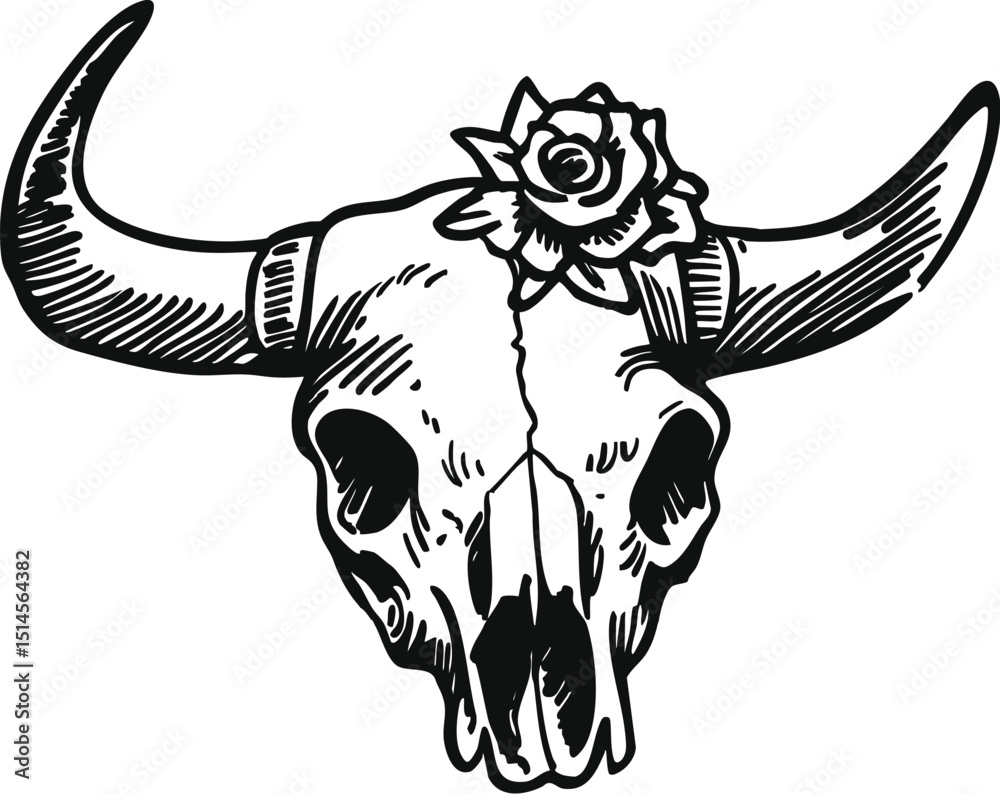 Obraz premium skull vector illustration