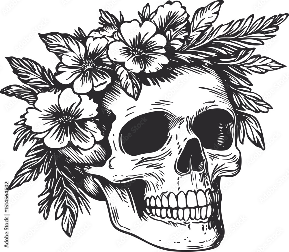 Obraz premium skull vector illustration