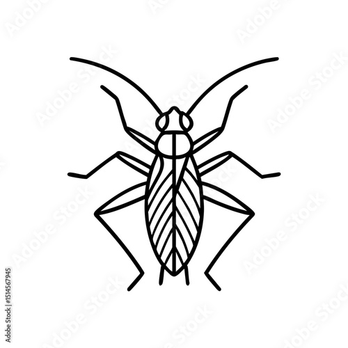 Quadro su tela Tree Cricket Doodle - Order Orthoptera