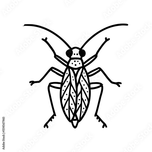 Tree Cricket Doodle - Order Orthoptera