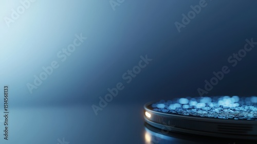 Close-Up of a Modern Device with Abstract Light Reflections