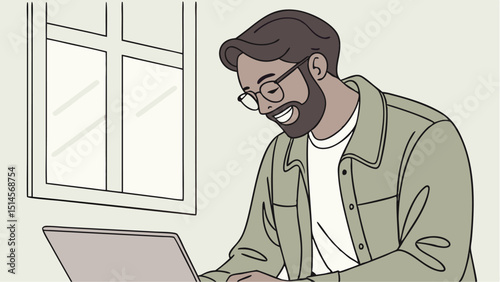 businessman working on laptop