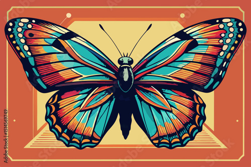 butterfly on a golden background