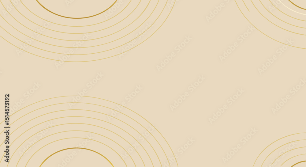 Fototapeta premium Abstract beige background with circular lines in soft tones 