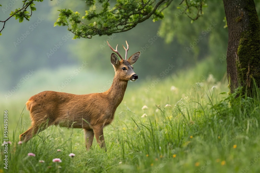 Fototapeta premium deer in the grass