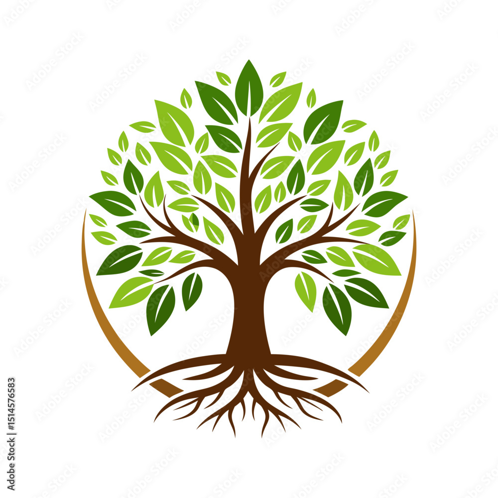 Fototapeta premium design a logo featuring a stylized tree vector