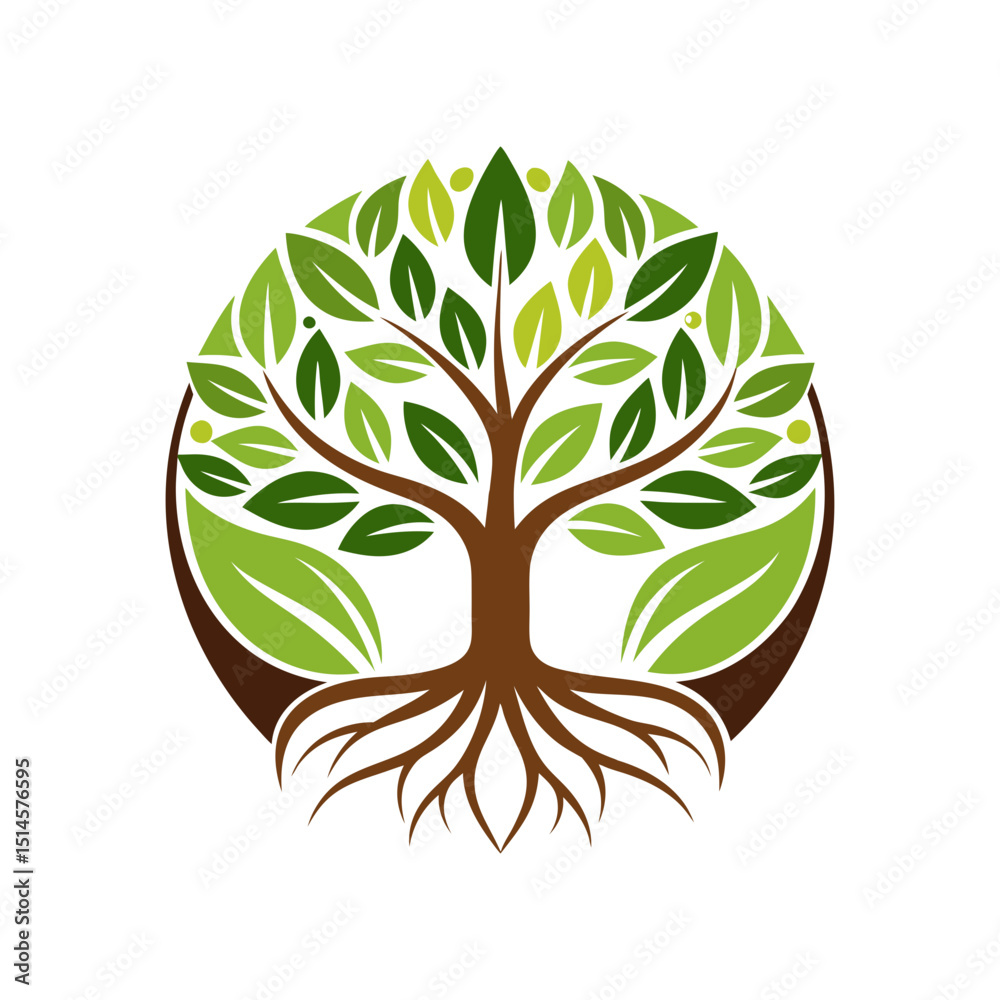 Obraz premium design a logo featuring a stylized tree vector