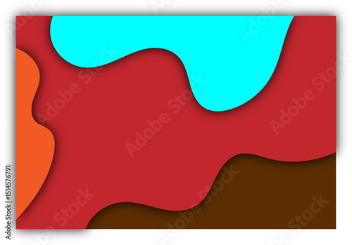 Colorful Abstract Layered Paper Cut Backgrounds Collection. Colorful Modern 3D Fluid Shapes, Wavy Patterns, Creative Geometric Art Templates for Posters, Banners, Presentations, and Web Design.