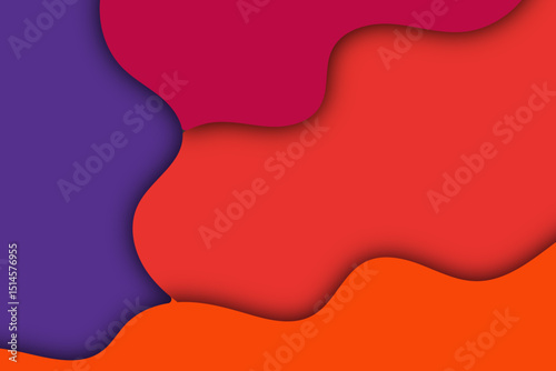 Colorful Abstract Layered Paper Cut Backgrounds Collection. Colorful Modern 3D Fluid Shapes, Wavy Patterns, Creative Geometric Art Templates for Posters, Banners, Presentations, and Web Design.