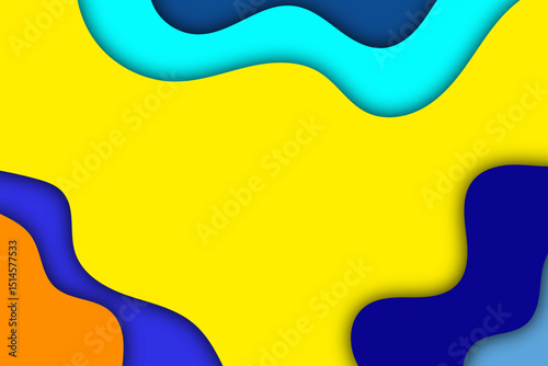 Colorful Abstract Layered Paper Cut Backgrounds Collection. Colorful Modern 3D Fluid Shapes, Wavy Patterns, Creative Geometric Art Templates for Posters, Banners, Presentations, and Web Design.