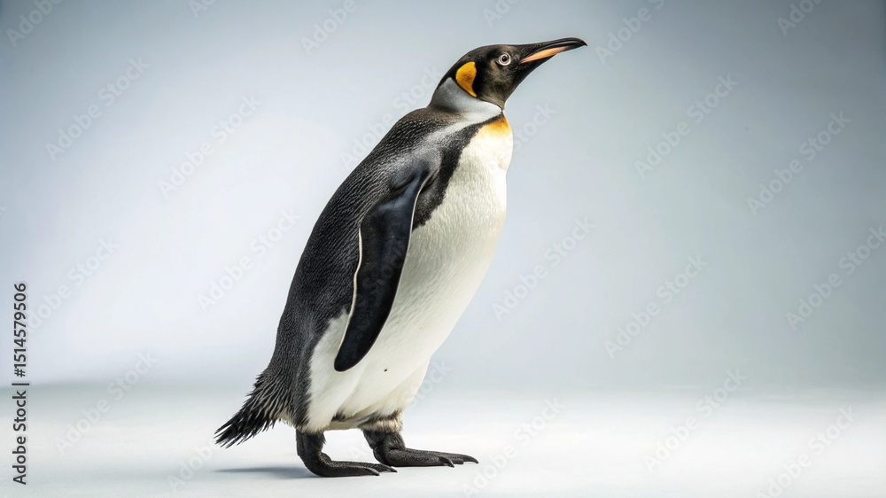 Fototapeta premium Emperor Penguin on studio background