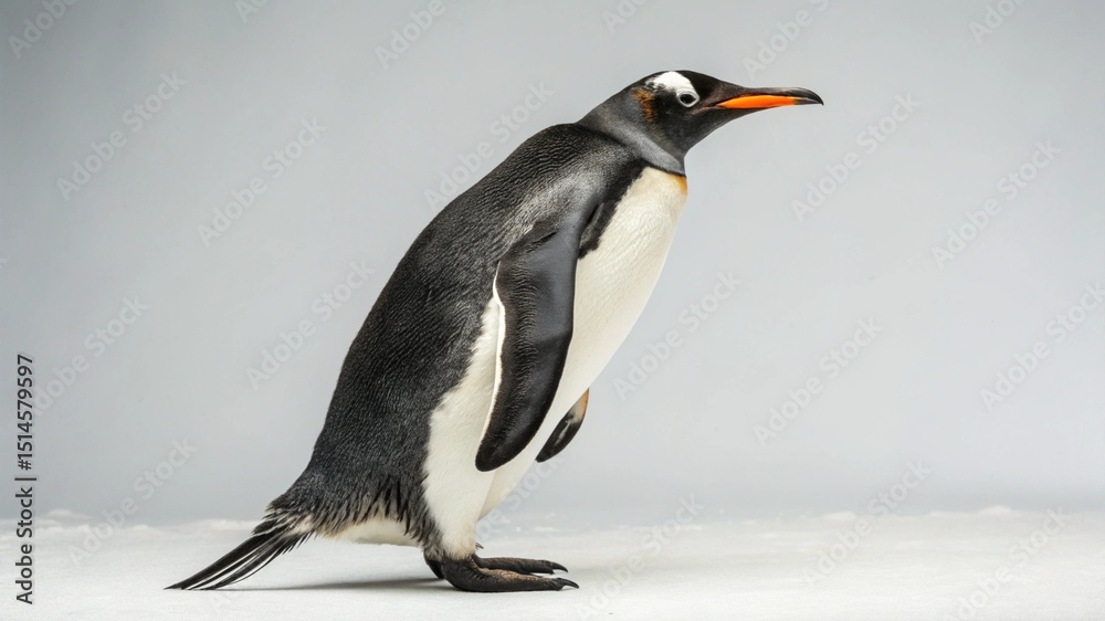 Obraz premium Emperor Penguin on studio background
