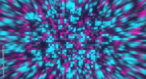 Abstract Pixelated Background with Motion Blur Effect
