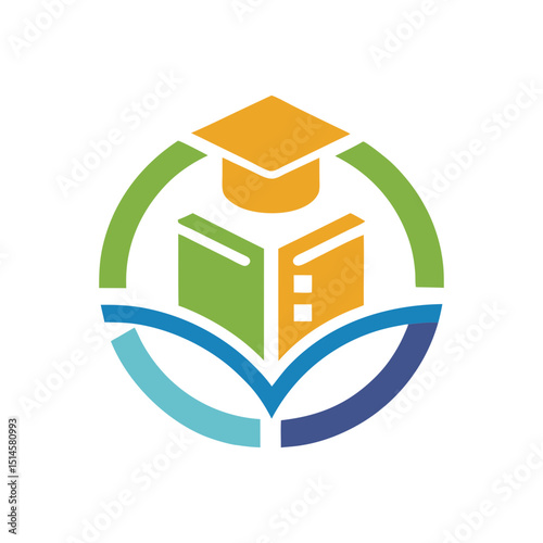 design a simple and modern logo education vector