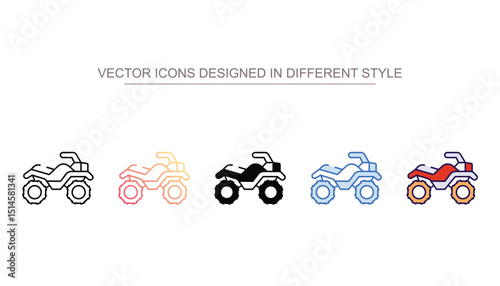 ATV icon design with white background stock illustration