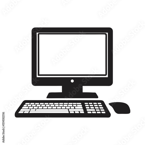 desktop computer vector art