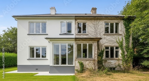 Before and After Renovation of a Detached House