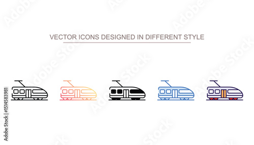 Bullet Train icon design with white background stock illustration