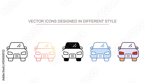 Car icon design with white background stock illustration