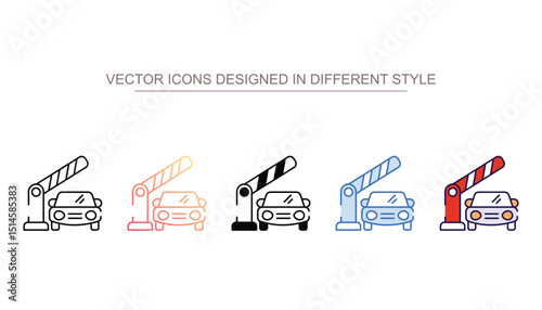 Car Barrier icon design with white background stock illustration
