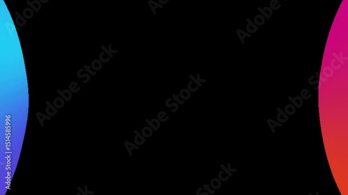 Abstract background with vibrant, fluid gradient shapes in cool blue/purple and warm pink/orange, contrasting sharply against a deep black. Ideal for modern digital art, banners, or dynamic.