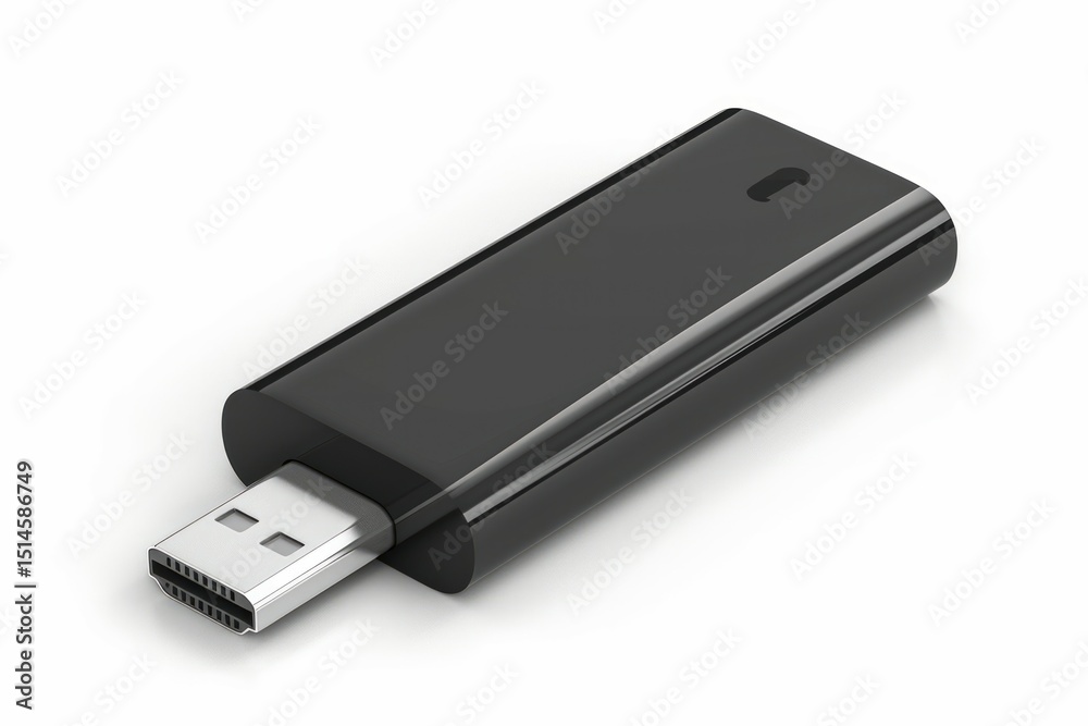 White usb flash drive isolated on the white background. Neural network ai generated White usb flash drive isolated on the white background. Neural network ai generated