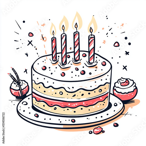 Creatorbirthday element vector generative AI