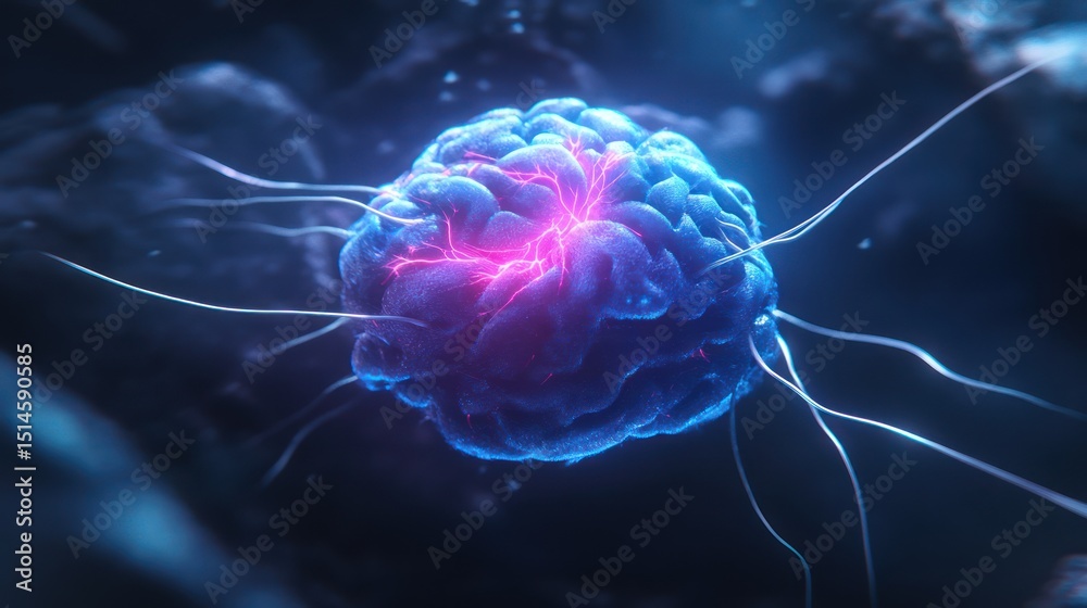 Fototapeta premium Abstract cell, vibrant colors