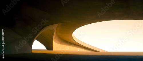 Abstract concrete structure in the desert