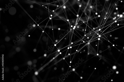 connected dots and lines, abstract communication web, tech-inspired background