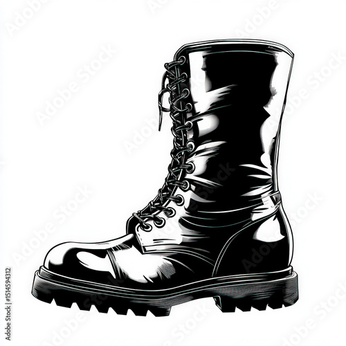 boot silhouette , black and...