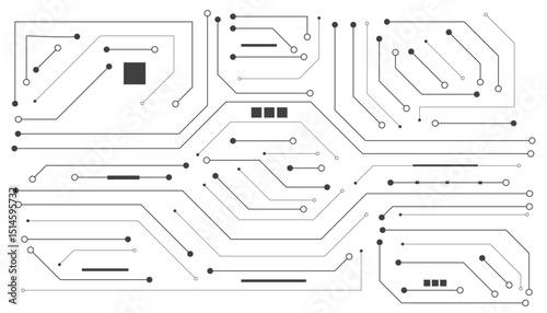 white circuit board pattern background