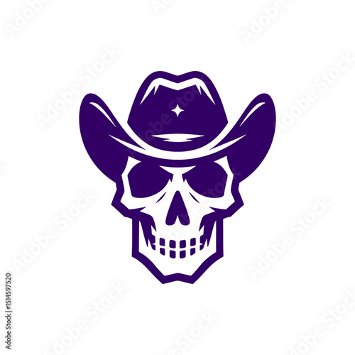 vector illustration of a skull and hat logo design