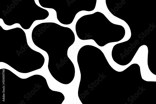 Black and white ink splash. Seamless Black and White Cow Print Pattern Vector. Cow texture repeated design background pattern backdrop wallpaper. Vector image illustration seamless