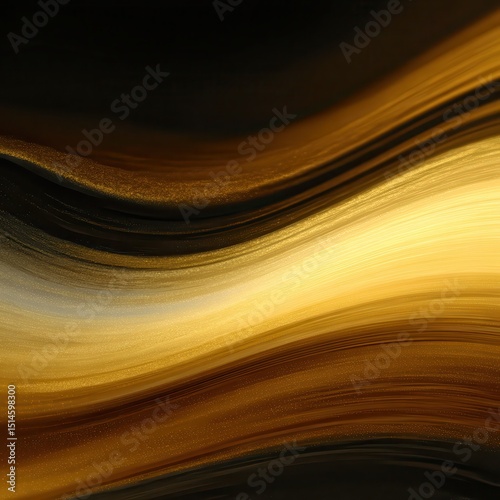Black brown mustard olive old antique gold golden yellow champagne white abstract background. Color gradient ombre. Light glow shine glitter metallic. Noise grain. Line wave.